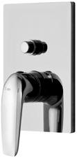 shower head, anti-scale, ABS - ø 100 mm one-spray handset, anti-scale, douche encastré monocommande avec inverseur mécanique, plaque ABS - bras de douche 50 mm G1/2 - pomme de douche ø 0 mm,