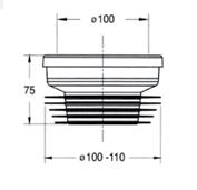 art. 751B Manicotto concentrico per vasi WC in PVC