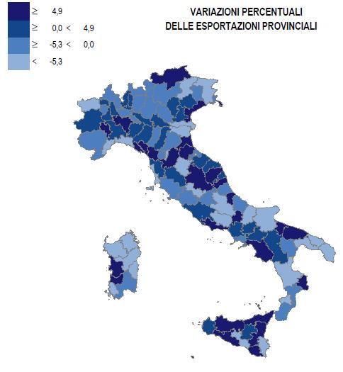 Veneto. Esportazioni per provincia.
