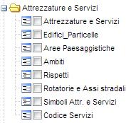 Il livello Ambiti e Piani attuativi contiene le perimetrazioni che definiscono i diversi tipi di ambito con classificazione definita e i piani attuativi in corso.