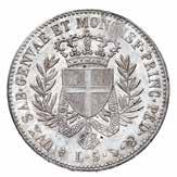 4 4 g 5 Lire 1821 - Zecca: Torino - Diritto: effigie del Re a destra - Rovescio: