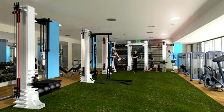 Trasformare un campo da squash Soluzione: trasforma lo spazio in una sala per l allenamento