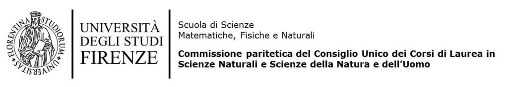 ALLEGATO E VERBALE DELLA SEDUTA DELLA COMMISSIONE PARITETICA DOCENTI STUDENTI DEL CONSIGLIO UNICO DEI CORSI DI LAUREA IN SCIENZE NATURALI E SCIENZE DELLA NATURA E DELL UOMO DEL 29 NOVEMBRE 2018 Il