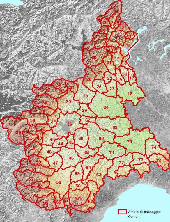 PIANO PAESAGGISTICO REGIONALE Ambiti di paesaggio in cui è stato articolato il territorio regionale, le specificità in merito agli aspetti naturali, storicoculturali al fine di cogliere i