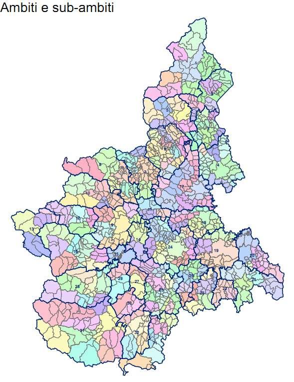 PIANO TERRITORIALE REGIONALE Ambiti di integrazione territoriale (Ait) articolati in sub ambiti, sono unità territoriali di dimensione intermedia corrispondenti al livello locale del piano.
