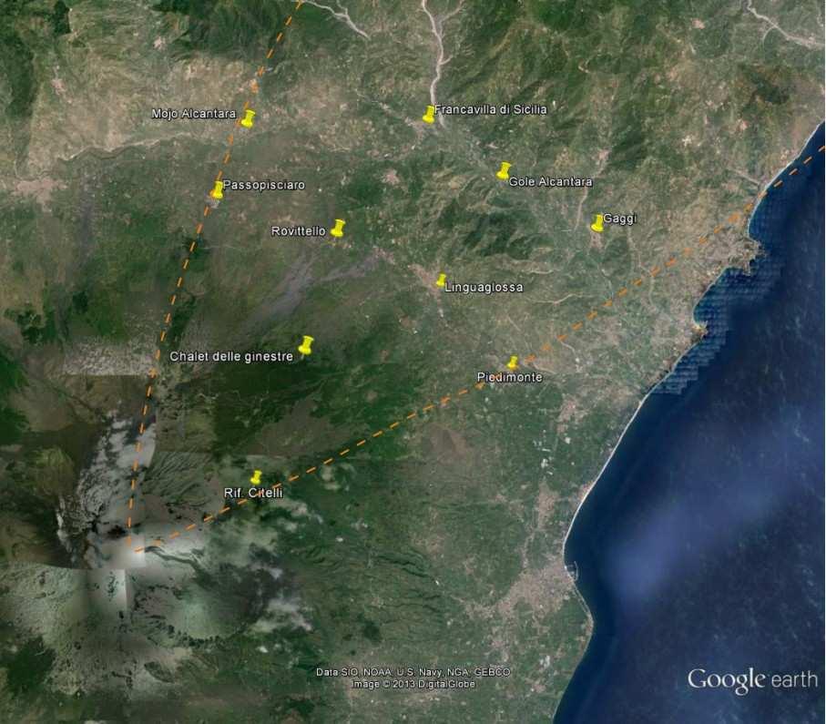 Dispersione dei depositi di caduta Venerdì 29 novembre è stato eseguito un rilievo sul versante nord-orientale del vulcano, con l obiettivo di rilevare l ampiezza della dispersione dei prodotti