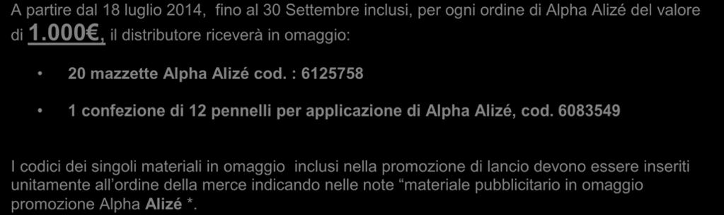 : 6125758 Akzo Nobel Coatings S.p.A. Maura Zoppetti Roberto Meregalli Brand Manager Marketing Manager 1 confezione di 12 pennelli per applicazione di Alpha Alizé, cod.