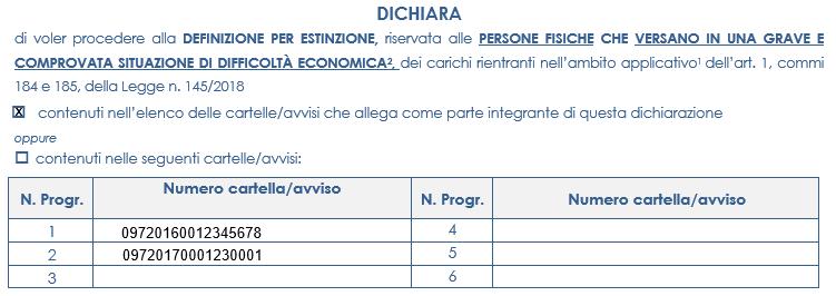 1) Dati anagrafici In questa sezione devono essere indicati i dati anagrafici del soggetto intestatario delle somme per le quali si richiede la definizione e, nel solo caso in cui sia presentata dall