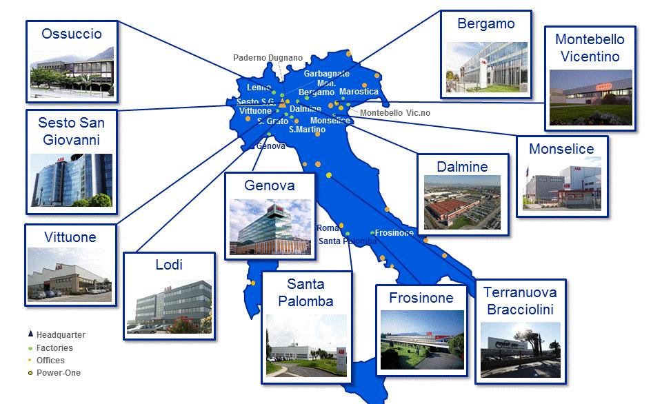 Una forte presenza locale Energia e automazione in Italia da oltre un secolo 150 anni di collaborazione con i clienti Italiani 50+ anni di attività