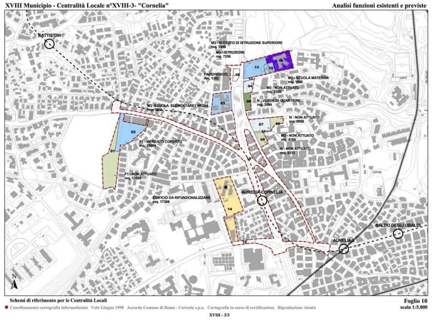 Le due aree trasformabili interne alla Centralità verranno utilizzate per la realizzazione di servizi di livello locale, il nuovo mercato e uno spazio attrezzato a verde inserendo