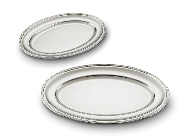 piatto ovale bordo massiccio mod. inglese oval plate with mounted edging mod.
