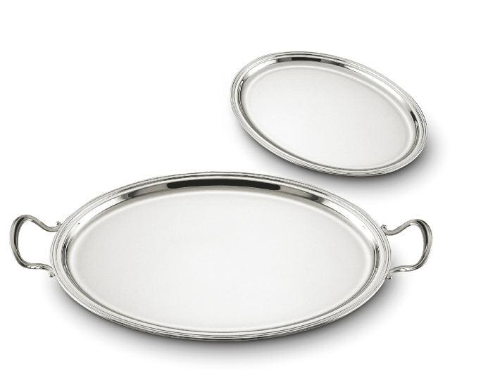 vassoio ovale bv mod. inglese oval tray with unmounted edging mod. inglese cm. 30x23 - cod. S04401/0130 cm. 35x26 - cod. S04401/0135 cm. 40x30 - cod. S04401/0140 cm. 45x34 - cod. S04401/0145 cm.