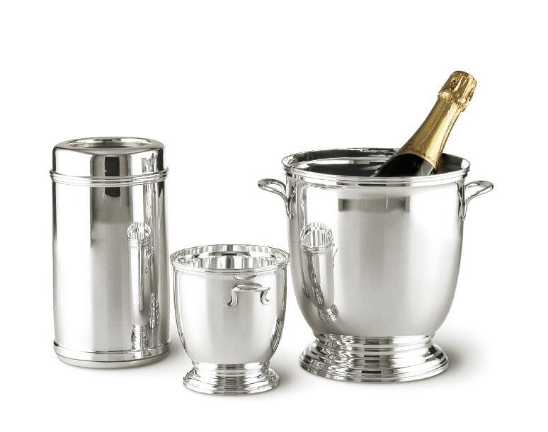 secchio spumante con base mod. inglese champagne bucket mod. inglese cm. 20 h.cm. 23 - cod. S32100/0120 secchio ghiaccio con base mod.