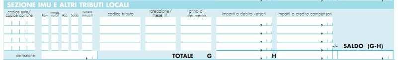 Il codice ente per Villanova Biellese è L978. Va apposta una crocetta nella casella "acconto" per il versamento del 16/06/2016.