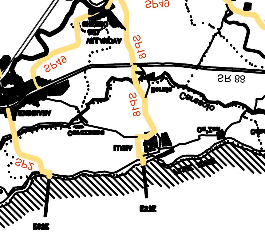 esclusivamente la SP 18 nel tratto di via Marasso, via Nenni, parte di via Comacchio e il rettifilo Zuliani fino al ponte sull Adige.