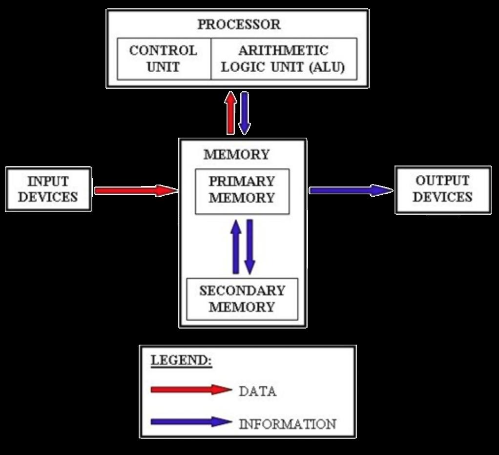 Esempio Digiti la parola SAYA nel tuo programma di elaborazione testi usando la tua tastiera (dispositivo di input). I dati S, A, Y e A passeranno alla RAM (memoria principale).