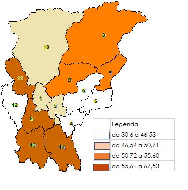 Prevalenza e incidenza per Ambito Territoriale A livello provinciale si rileva la presenza di 52,2 soggetti under 25 anni in carico ai Servizi specialistici ogni 10.