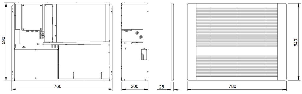 Il deumidificatore Dew 200P è dimensionato per deumidificare ambienti domestici o di lavoro in genere di piccole dimensioni, per superfici di circa 100 m 2.