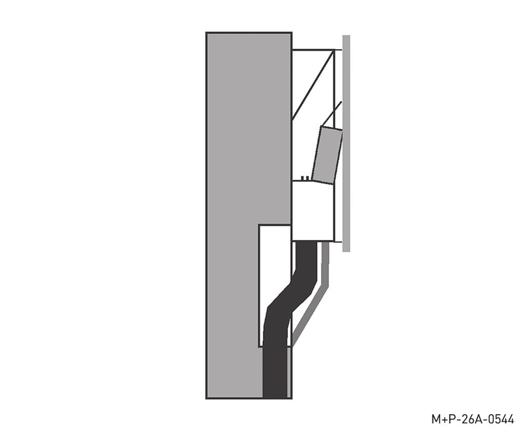 240 mm 3.1.2. Installazione sopra intonaco 2 1 Se non si desidera installare il PluggMar (1) incassato nella parete oppure la