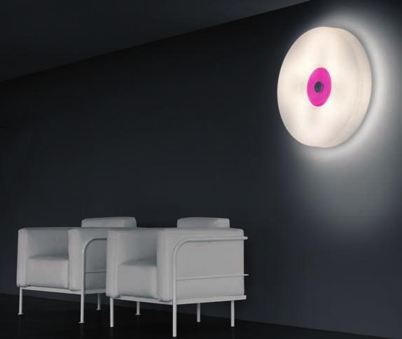2834/M/G 2834/M 2834/M/J 46 85 40 28 emiliana martinelli, 2007-2009 Wall/ceiling lamp, with diffuse light, diffuser in white opal methacrylate, baseplate in