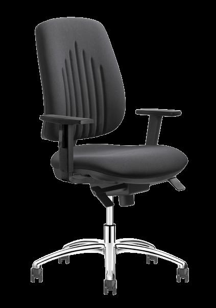 Il sedile e lo schienale di 1 Mas sono realizzati in polipropilene con una costolatura di rinforzo che assicura maggiore resistenza alla seduta.