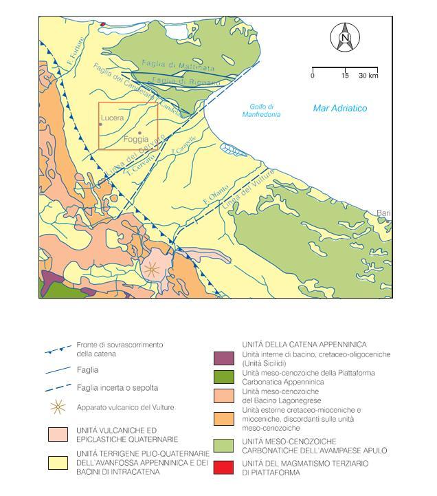 Fig. - Schema strutturale regionale dei rapporti fra il dominio di Avanfossa, nel quale ricade l area dell impianto8, il dominio di