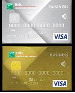 Carte di credito e debito Business CARTA DI CREDITO BNL BUSINESS La Carta di Credito BNL Business è la carta di credito emessa sul circuito Visa destinata alla clientela business, offre massima