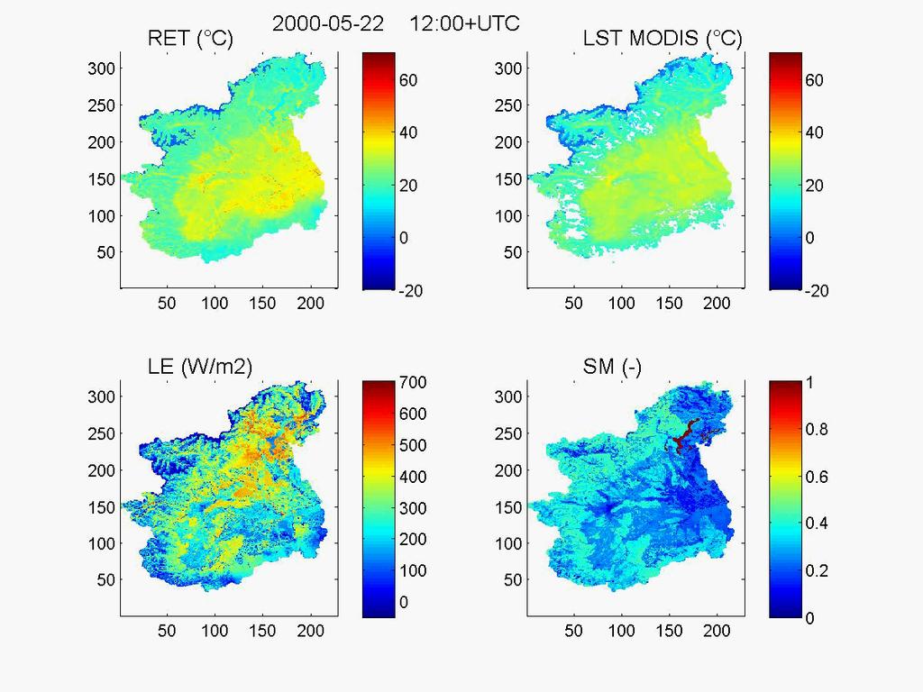 Confronto tra Misure satellitari e simulazioni numeriche: (Upper Po river basin, 2000-2003):