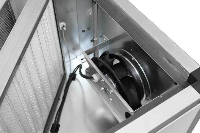 trafilamento esterno Tutti gli scambiatori sono equipaggiati con ventilatori EC centrifughi a pale indietro a basso consumo: Prestazioni CRE-EC 5 (Pa 5 3 1 1% 4% 4% 1 3 5 6 (m 3 /h pag.