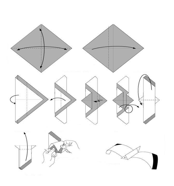 SCHEDA 2: Costruiamo! Segui le istruzioni e costruisci la gabbianella con la tecnica degli origami. 1) Piega a metà un foglio quadrato poi piegalo nuovamente a metà.