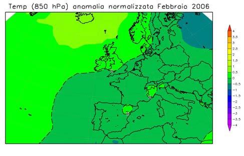 estesa fino alle regioni settentrionali europee e l anomalia nei valori di pressione. Figura 2.