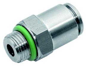 A0X STRAIGHT MALE ADAPTOR PARALLEL / DROIT MÂLE CYLINDRIQUE / DIRITTO MASCHIO CILINDRICO CODE ØD G ØB H L min.pcs.