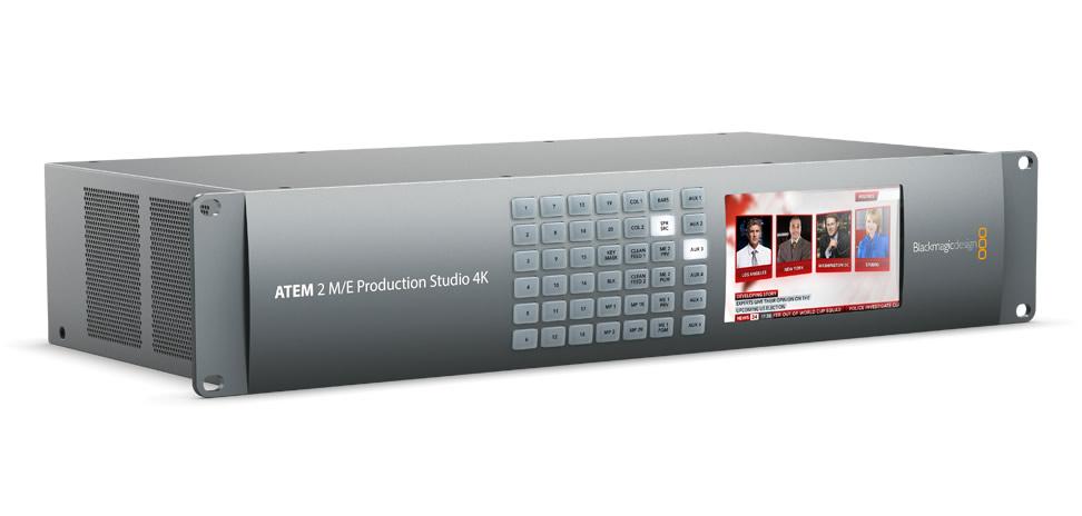 Speci:che tecniche del prodotto ATEM M/E Production Studio 4K Il nuovo ATEM M/E Production Studio 4K è perfetto per le produzioni multicamera di qualità broadcast in SD, HD e Ultra HD!
