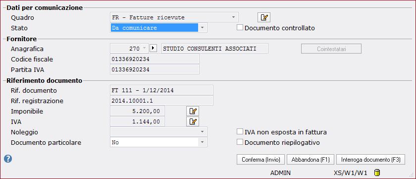 Con il tasto F11 Anomalia è possibile identificar i motivi della segnalazione anomalia