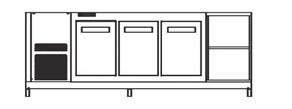 BANCO BAR TN CON VANO TECNICO SENZA PIANO BASIC PRECONFIGURATO - Mantello RV - Ventilata - Mantello RV - Ventilata L100 TCLM1P75MB000 TCLN1P75MB000 2.600 2.590 TCLM1P76MB000 TCLN1P76MB000 2.620 2.