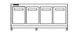 BANCO BAR TN SENZA UNITÀ CONDENSATRICE E SENZA PIANO PREMIUM - PRECONFIGURATO - Mantello RV - Ventilata - Mantello RV - Ventilata L50 1 Porta TCLM1P75SB000 TCLN1P75SB000 1.860 1.