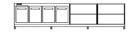 BANCO BAR TN SENZA UNITÀ CONDENSATRICE E SENZA PIANO PREMIUM - PRECONFIGURATO - Mantello RV - Ventilata - Mantello RV - Ventilata TBLM3P75SB019 TBLN3P75SB019 4.550 4.510 TBLM3P76SB019 TBLN3P76SB019 4.