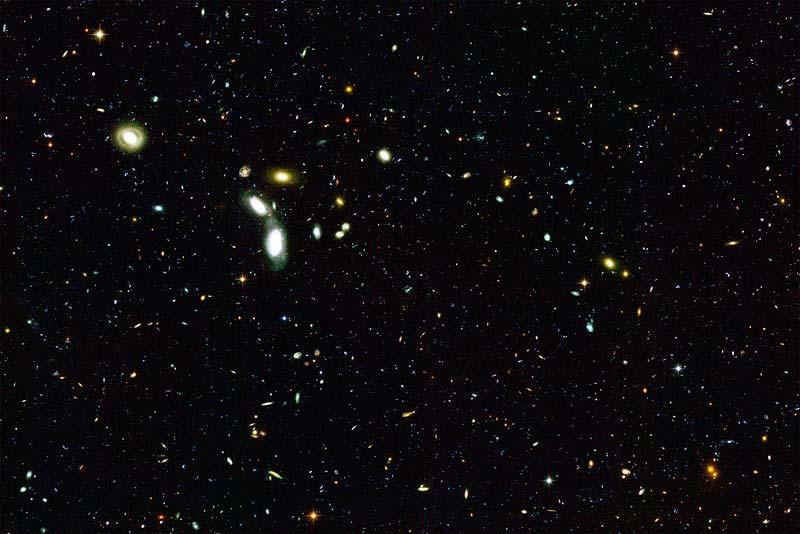 Look-Back Time Le distanze extragalattiche sono immense. Le distanze tipiche sono: ~10 6 pc = 1 Megaparsec (Mpc) tra le singole galassie; ~10 9 pc = 1 Gigaparsec (Gpc) tra gli ammassi di galassie.