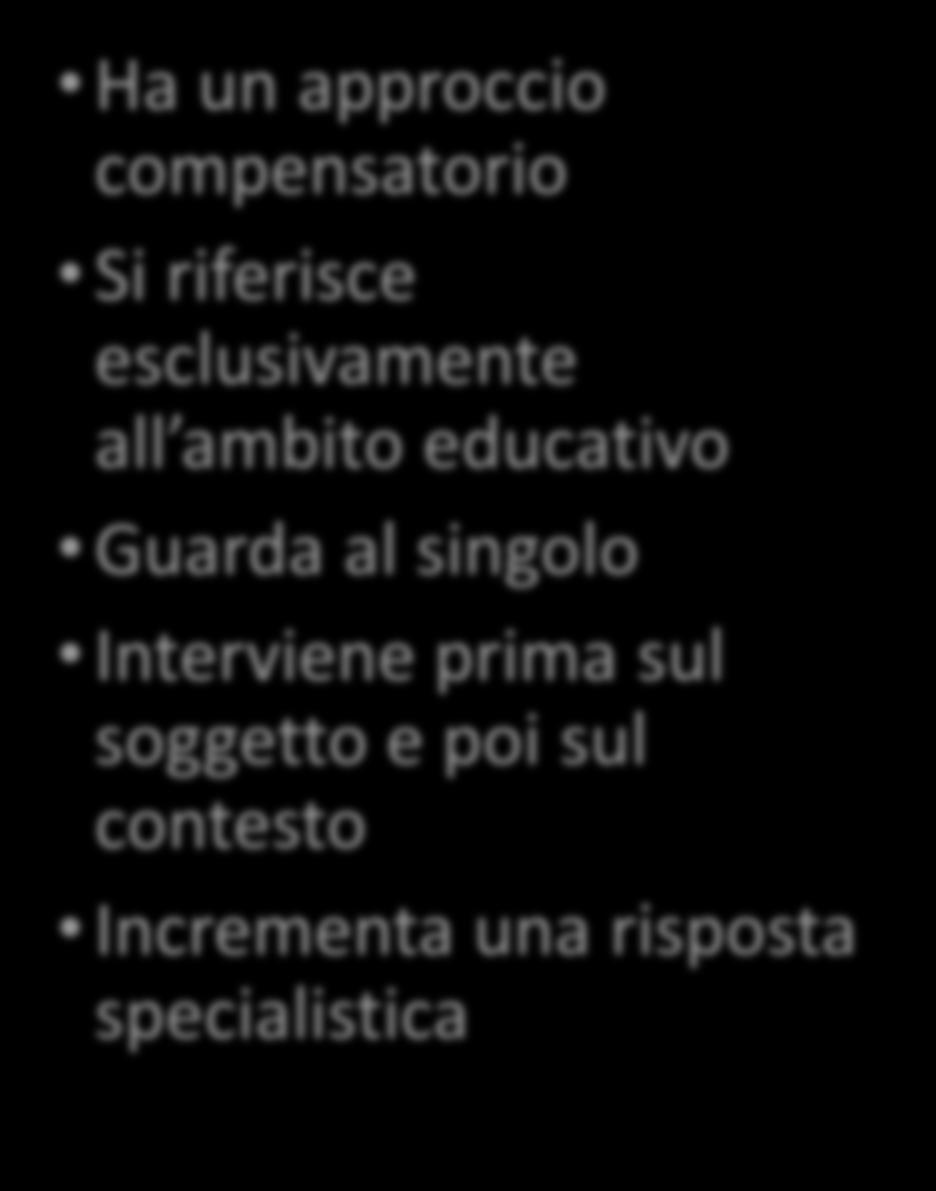 riferisce alla globalità delle sfere educativa - sociale e politica Guarda a tutti gli alunni e a tutte le