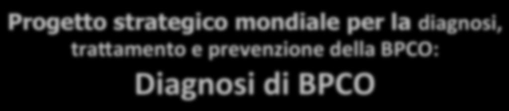 SPIROMETRIA: indispensabile per porre diagnosi di BPCO 2014 Global