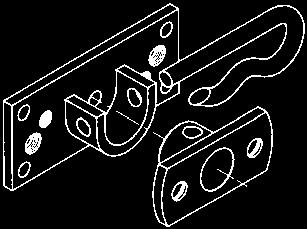 innesto diretto su murature già esistenti Bracket with Ø 10 threading pin for the direct clutch on the