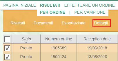 Dettagli Questa opzione mostra tutti i dettagli tecnici degli