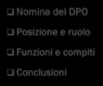 ruolo Funzioni e