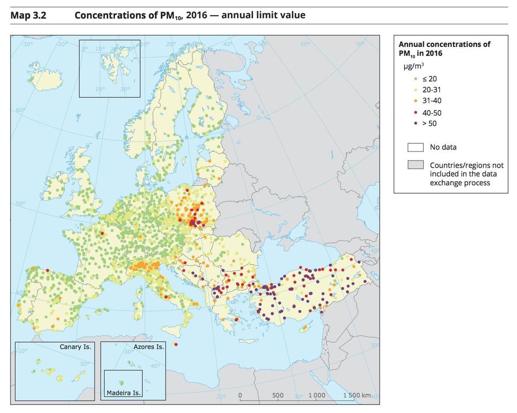 Qualità dell aria in Europa