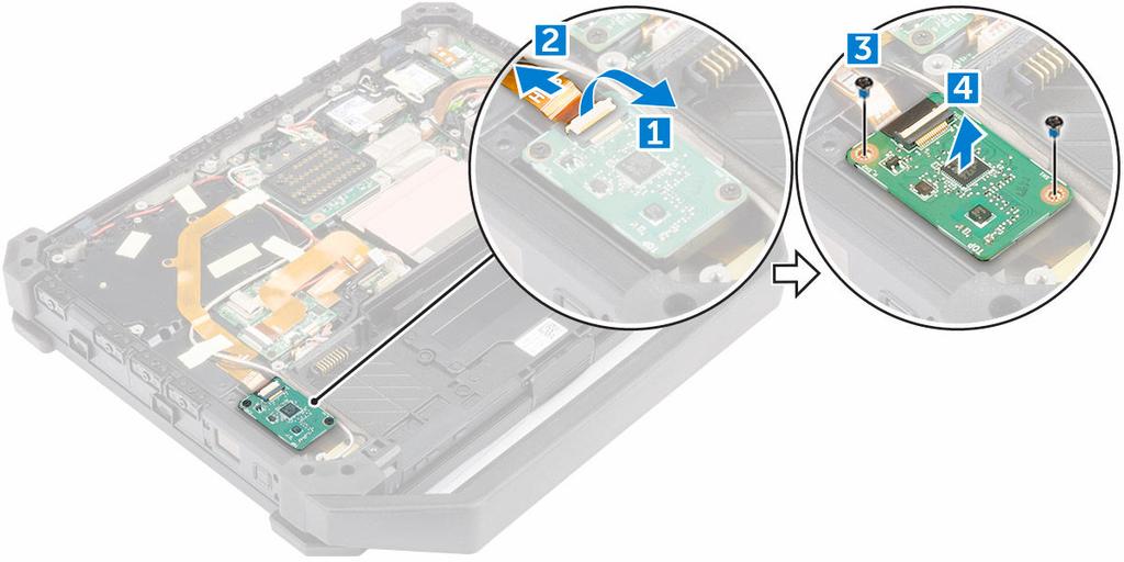 Rimozione della scheda di MEMS (Micro-Electro- Mechanical Systems) N.B.: La scheda di MEMS è anche nota come scheda del sensore. 1.