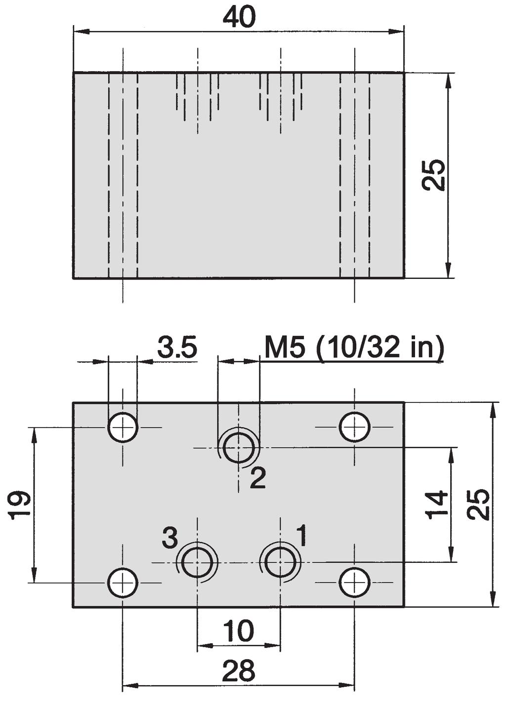 Interruttore di segnale 3/2-vie, M5 (10/32 UNF), 10 Nl/min (0.