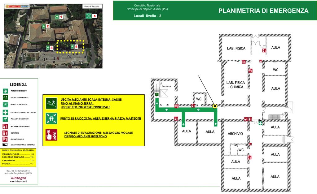 Uscita su corridoio centrale verso scala interna, CORRIDOIO CENTRALE (AULE salire fino al piano terra ed uscire per ingresso