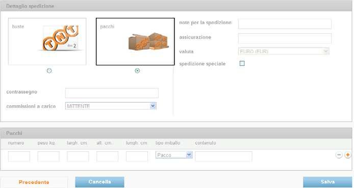 I modelli di spedizioni permettono di facilitare la compilazione delle spedizioni e possono essere suddivisi a seconda della nazione (Italia o Estero), per tipologia di spedizione