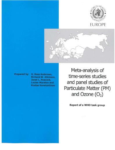 Anderson et al, 2004 Meta analisi basata su 33 studi europei pubblicata