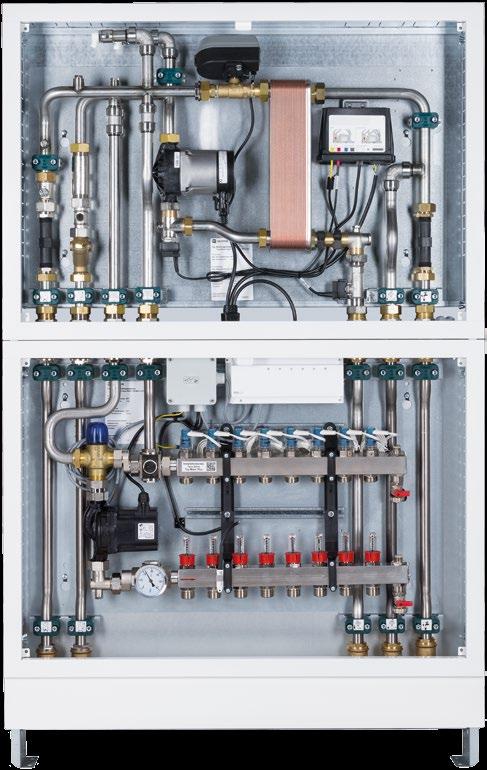 2 Scambiatore di calore a piastre Lo scambiatore di calore funge da interfaccia tra il circuito operativo e il circuito acqua potabile.